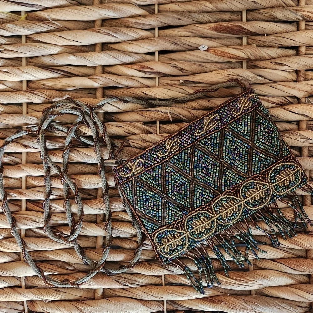 LADY JADE DESIGNS BEADED VINTAGE BAG PURSE COCKTAIL CROSSBODY - Picture 8 of 8